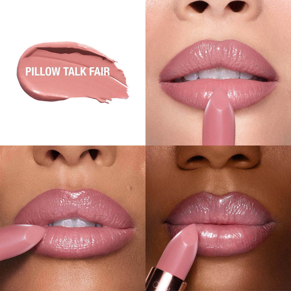 Kissing Satin Shine Lipstick in Pillowtalk Fair Mini
